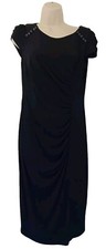 BNWT M&S Woman Occasion Dress UK12 LBD With Beaded Shoulders UK12 RRP£39.50
