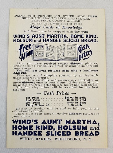RARE Antique Advertising Trade Wind's Bakery Whitesboro NY Bird Pirate Ephemera - Picture 2 of 6