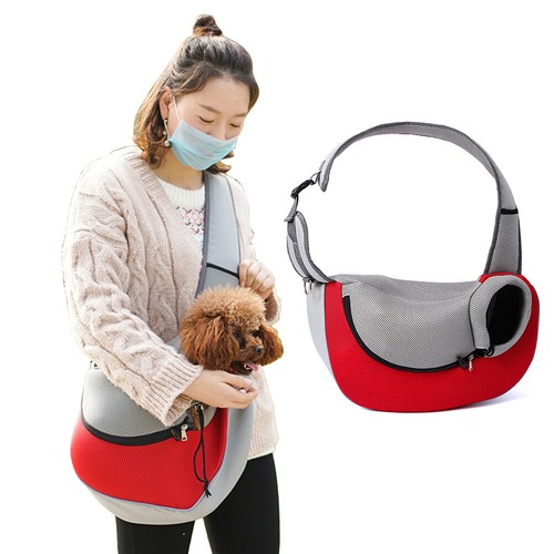 Pet Single Shoulder Bag Mesh outlet Pet Dog Sling Bag Portable Hands Free Carrier Head