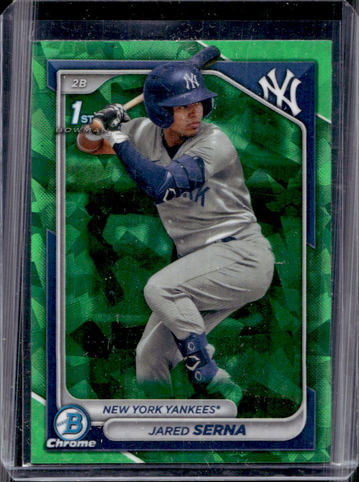 2024 Bowman Chrome Sapphire Jared Serna 1st Prospect Green Refractor #39/99