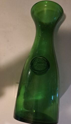 11”Vintage Misura Roma Green “Litre” Table Wine Carafe Made in Italy ~1 liter