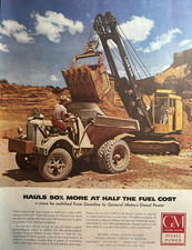 195 General Motors Diesel Power Switch From Gasoline Hauls More VTG Print Ad