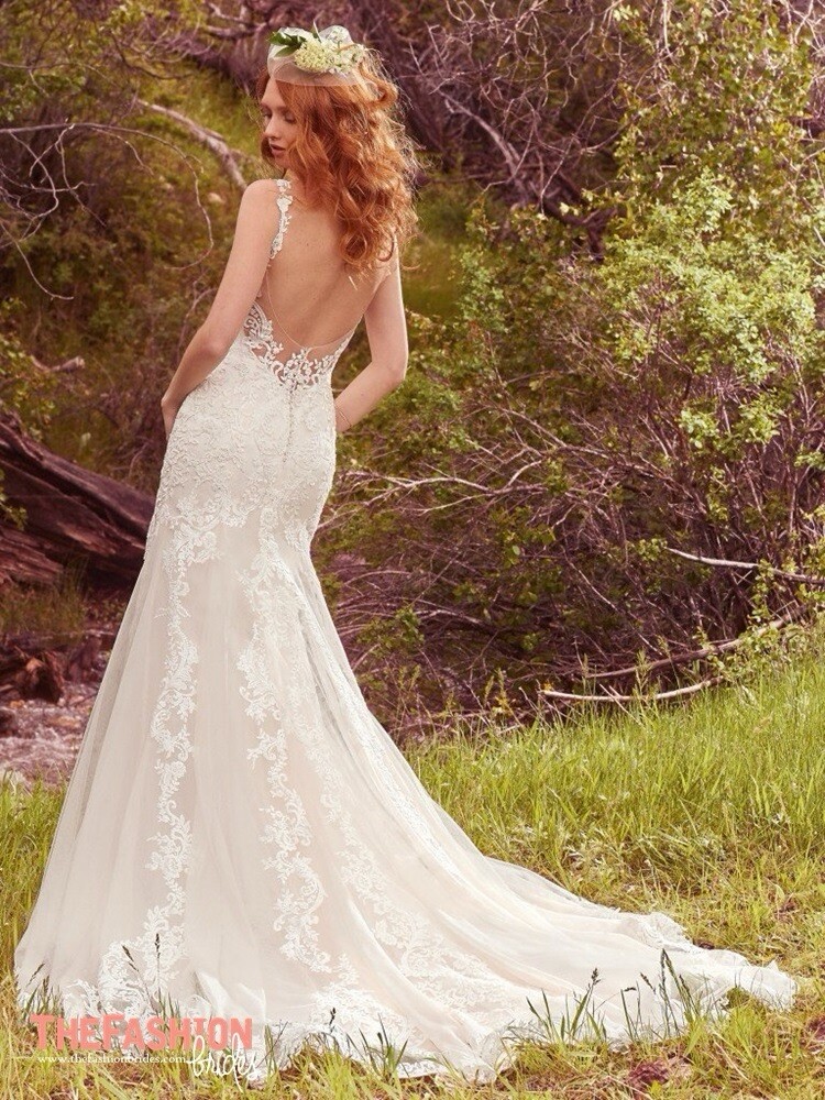 Maggie Sottero Ivory Over Champagne Fit Flare Wedding Gown