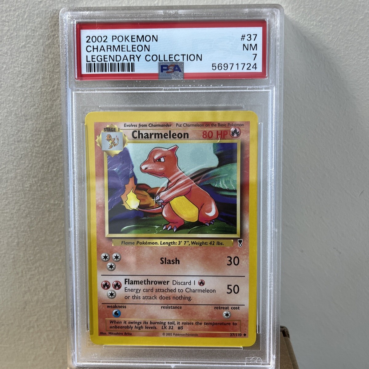 2002 charmeleon pokemon card 2002 Pokemon LEGENDARY COLLECTION Charmeleon PSA 7
