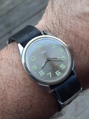 Montre Vintage Homme ISA En Or Plaqué – Belle Pièce Classique Qui Fonctionne