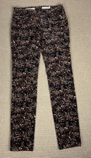 Pilcro and the Letterpress Corduroy Floral Straight Pants Womens Size 27 Serif
