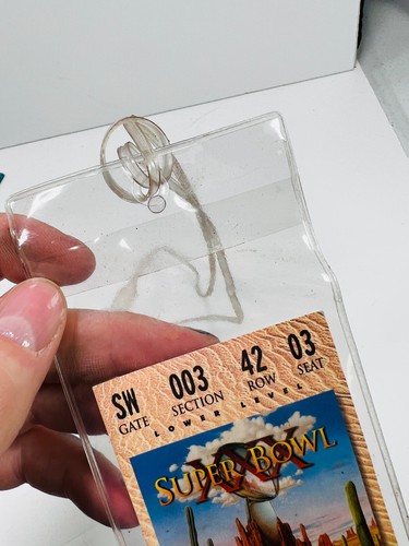 Authentic 1996 Superbowl XXX 30 Ticket in lanyard Cowboys Steelers NICE - Picture 5 of 7