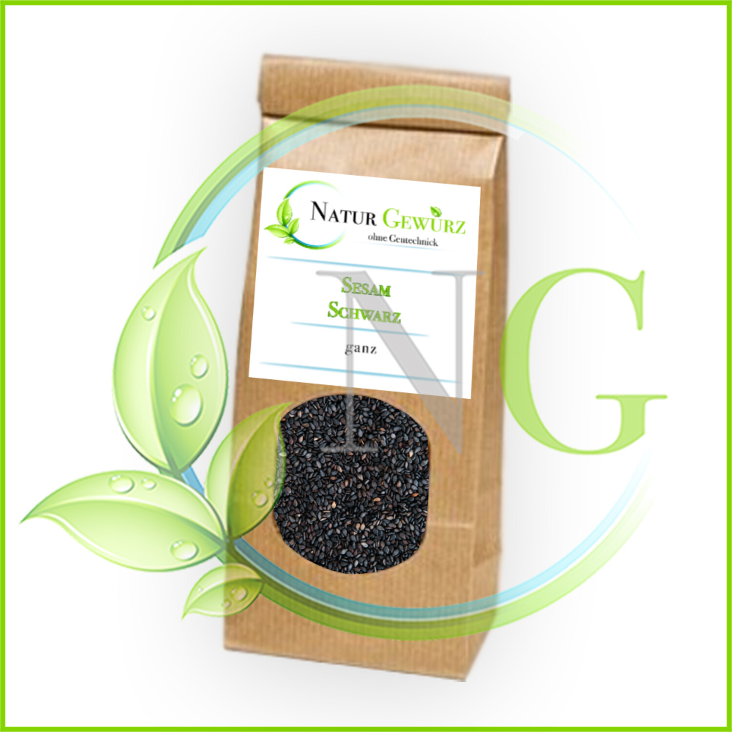 Sesam schwarz ungeschält ganz Naturbelassen 430g ohne Gentechnik 100% natürlich
