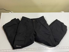 MARMOT Kids SMALL Black 22x19 Insulated Ski Snowboard Pants A318r