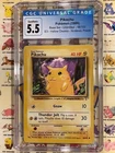 Pikachu E3 Yellow Cheeks ~ Base Set ~ 58/102 ~ CGC 5.5 ~ Nintendo Pokemon 1999