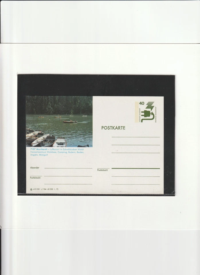 BRD Bildpostkarte " 7157 Murrhardt im schwäbischen Wald " postfrische Ganzsache - Bild 1 von 1