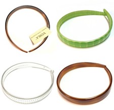Voila French Headband Women Girls Inner Grip Teeth Plastic Colors Made in France