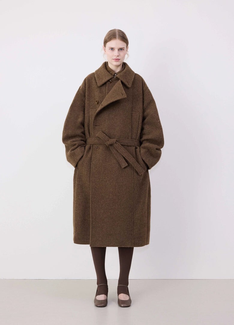lemaire 24FW  Asymmetrical Bathrobe Coat
