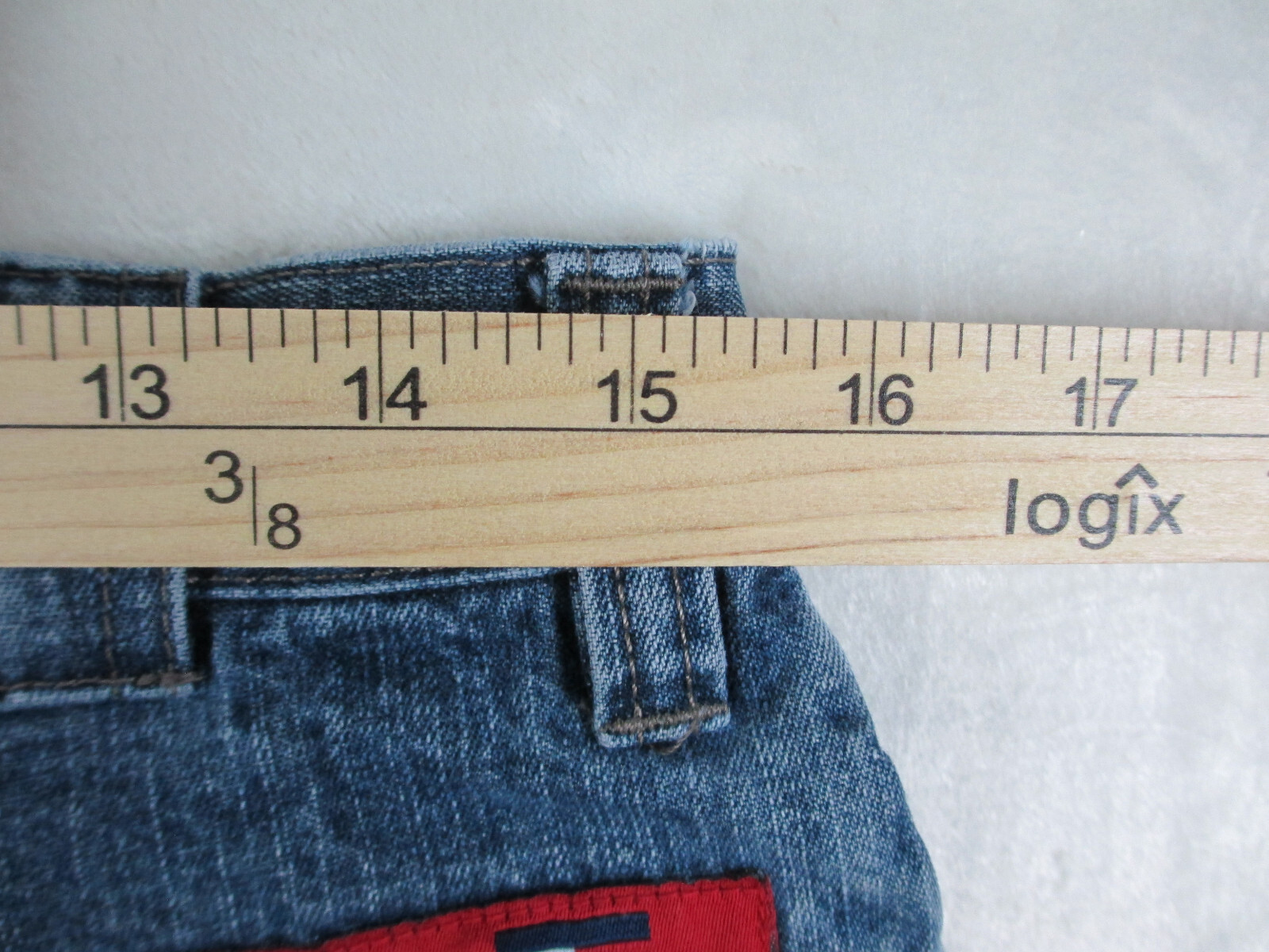 VINTAGE Tommy Hilfiger Pants Mens 32 Blue Denim Jeans 00s Casual 32X32 thumbnail 11