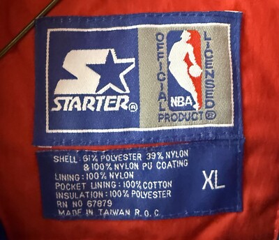 最終SALE!! ニットジャケット　pelican vintage Philadelphia 76ers Starter Jacket, Vintage 90s NBA Zip Up Size XL