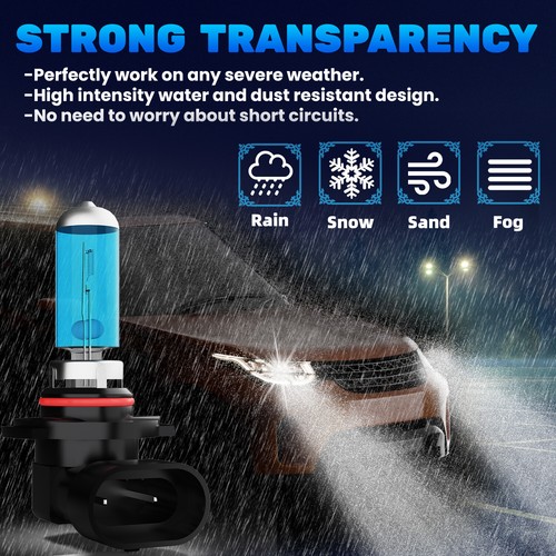 9145/9140/H10 Halogen Headlight Bulbs Kit Fog Light Beam White Bright 6000K - Picture 2 of 6