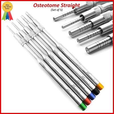 Sinus Lift Osteotomes Set Of 5 Offset Concave Dental Implant Surgical Instrument