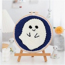 Spectral Stitchery: Beginner's White Ghost Punch Needle Kit - Includes Instructi