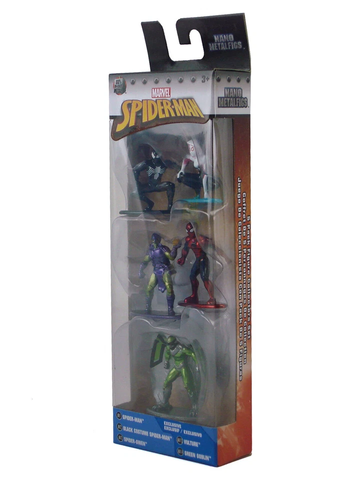 Jada Nano Metalfigs Spider-Man Paquete de 5 Marvel Comics Spider-Gwen Duende Verde Nuevo Foto 3 de 3