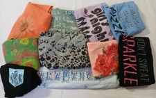 10 Lot XL gildan juicy couture I sparkle girl night floral pizza t shirt tops