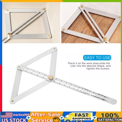 Multiangle Corner Angle Finder,Stainless Steel Protractor Tile Woodworking Ruler