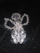 Beaded Angel ornament/Clear Beads