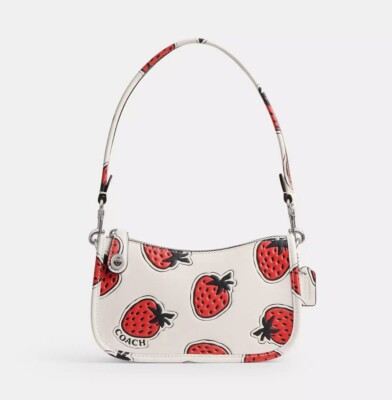 良品 1180 Coach Hand Bag Mini Signature COACH Women's Signature Floral Print Mini Camera Crossbody