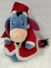 Disney Winnie The Pooh 12" Eeyore Dressed As Santa Plush