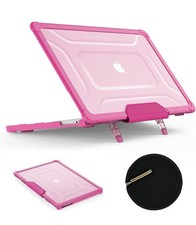 Pink MacBook Pro 14 inch Case Shock-Absorbing Protection Case with Folding Stand