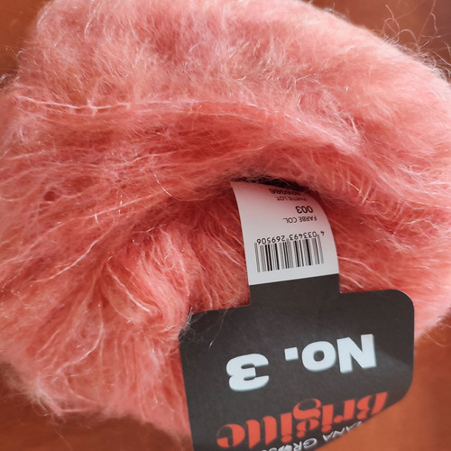 Lana Grossa 10 x 25 g Brigitte No. 3 Mohairmischung flauschige Wolle 003 hummer - Bild 1 von 2