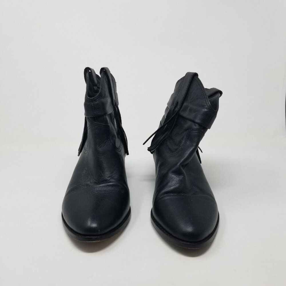 Joie Ankle Keaton Booties Size 38 Black Leather Vero Cuoio Boots