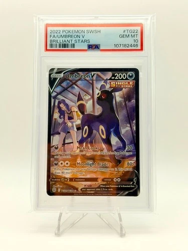 2022 POKEMON BRILLIANT STARS TRAINER GALLERY UMBREON V TG22/TG30 PSA 10