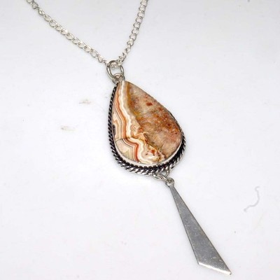 925 Silver Plated Exclusive Mexican Laguna Lace Necklace 18'' Most Beautiful MJ
