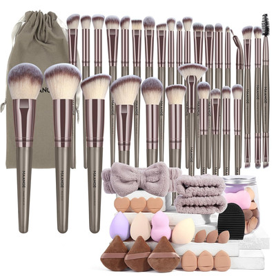 MAANGE Pinselset Makeup, 51-Teiliges Make-Up-Tool-Set, Multifunktionales Make up