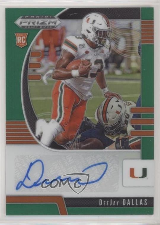 DeeJay Dallas Panini Prizm Draft Picks #223 Autograph Green