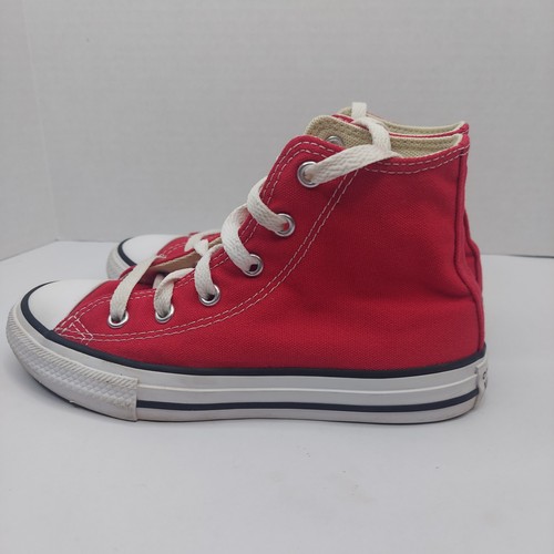 Converse All-Star RED HIGH TOPS Shoes Size 13.5 Youth Kids Boys Girls 3J232 - Picture 6 of 9