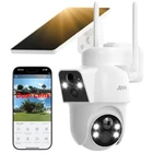 Solar Security Camera Wireless Outdoor 2K 360° PTZ AI Human Detection Dual Lens