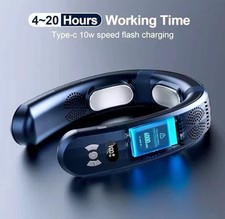 Personal Air Conditioner 6000mAh Neck Fan Rechargeable 3-Speed Portable Neck Fan