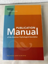Publication Manual of The American Psychologi...