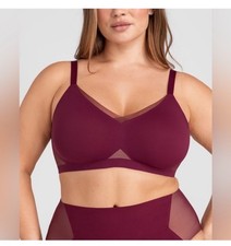 HONEYLOVE Size 3X Crossover Wireless Bra Unpadded 44DD 44DDD 44E 44F