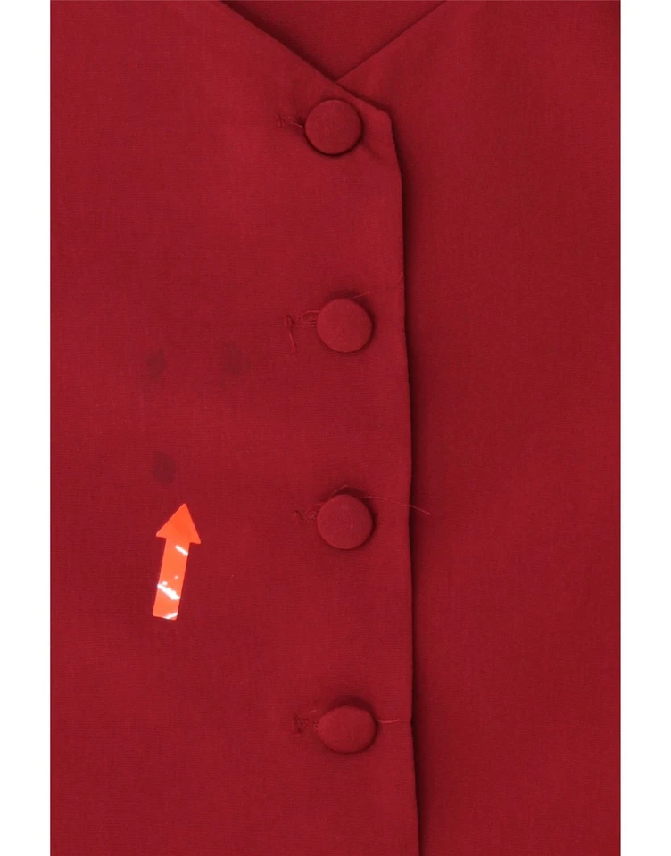 JOKER Womens Blazer Jacket UK 12 Medium Burgundy AB09 - Image 3 of 4