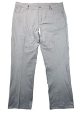 Graham Pants Mens 40x30 Gray Luxe Emerson Golf Chino Straight Mid Rise Casual