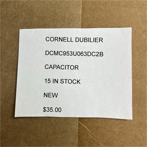 Cornell Dubilier DCMC953U063DC2B 95,000µF 63V -10%/+75% Electrolytic Capacitor