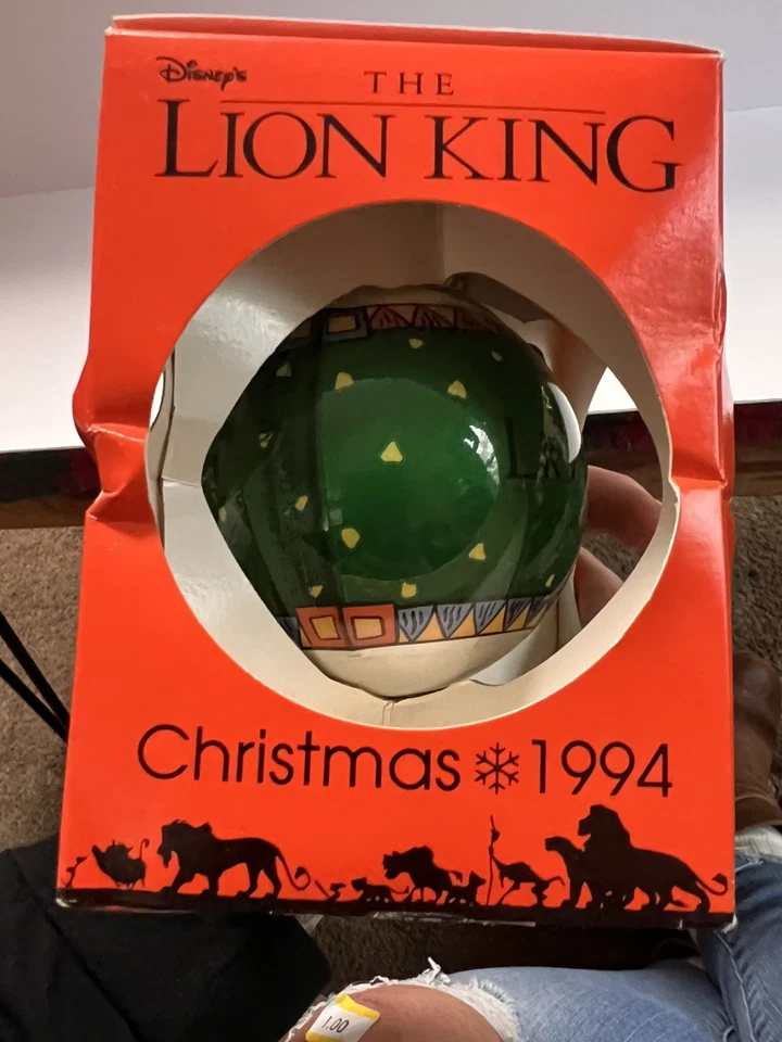 Schmid Disney Rey León Navidad Adorno 1994 Nuevo en caja Nuevo de Lote Antiguo Foto 2 de 4