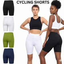 Cycling Shorts 1/2 Length Above Knee Biker Cotton Women's ladies Girls Leggings