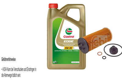 FEBI BILSTEIN Ölfilter 5L CASTROL Motoröl EDGE 5W-30 M für MINI Mini One