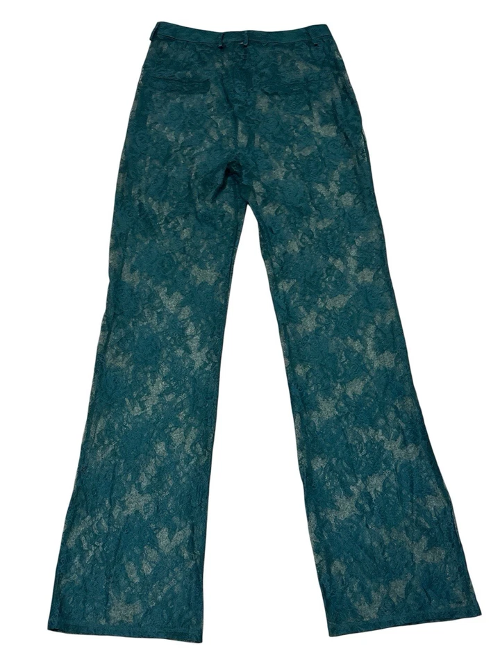 Hermosos Pantalones Victoria Secret Archives Rosa Encaje Verde Esmeralda Talla Pequeña Foto 3 de 3