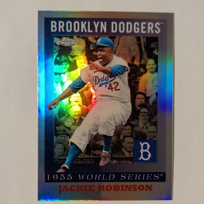 2025 Topps Chrome Platinum Anniversary Jackie Robinson #55WS-3 1955 World Series