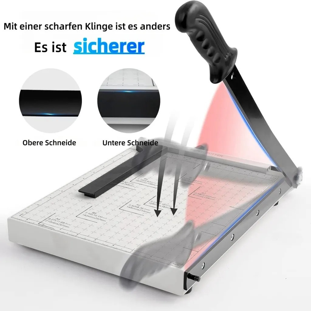 Profi Hebelschneider Papierschneider A4 Schneidemaschine Guillotine Foto Metall