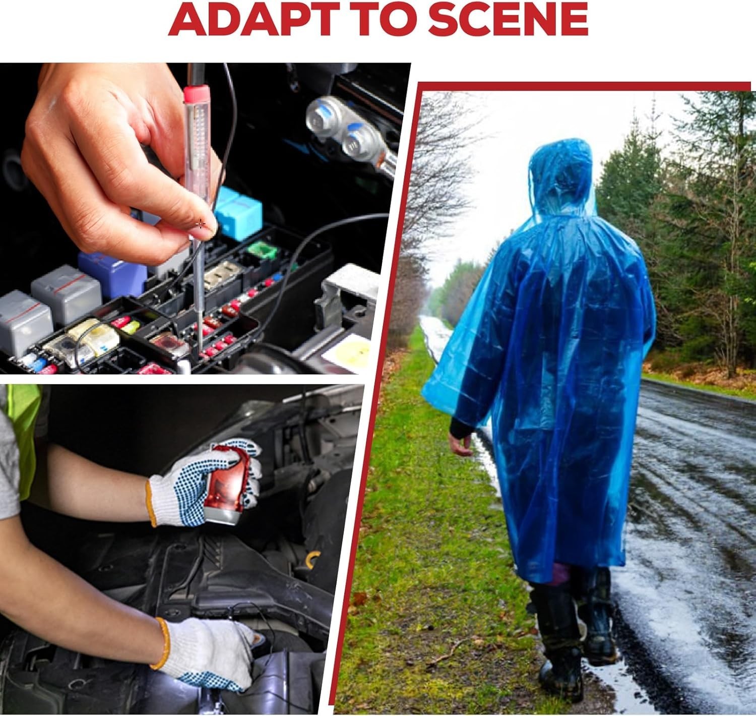 Car Emergency Kit,Auto Vehicle Truck Safety Emergency Road Side Assistance Kits